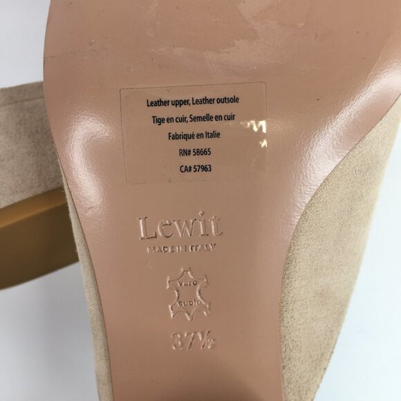 Lewit Bianca Beige Suede Mules Size 37.5. NWOT - Picture 11 of 12